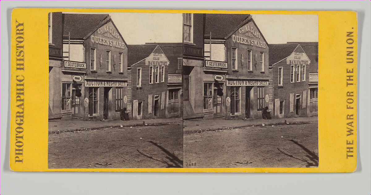 The Slave Market, Atlanta, Georgia, George N. Barnard (American, 1819–1902), Albumen silver print from glass negative 
