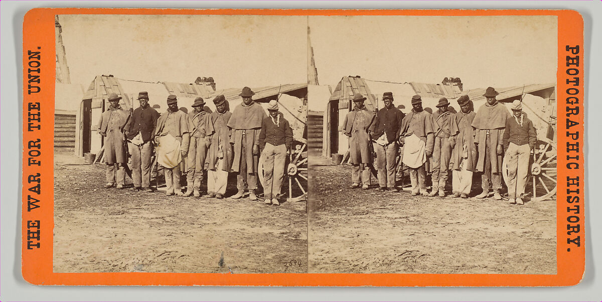 Colored Army Teamsters, Cobb Hill, Virginia, Unknown, Albumen silver print from glass negative 