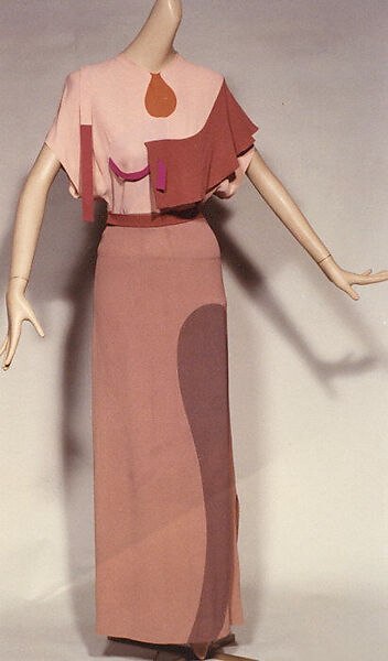 "Shades of Picasso", Gilbert Adrian (American, Naugatuck, Connecticut 1903–1959 Hollywood, California), rayon, American