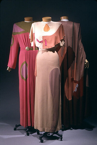 "Shades of Picasso", Gilbert Adrian (American, Naugatuck, Connecticut 1903–1959 Hollywood, California), rayon, American