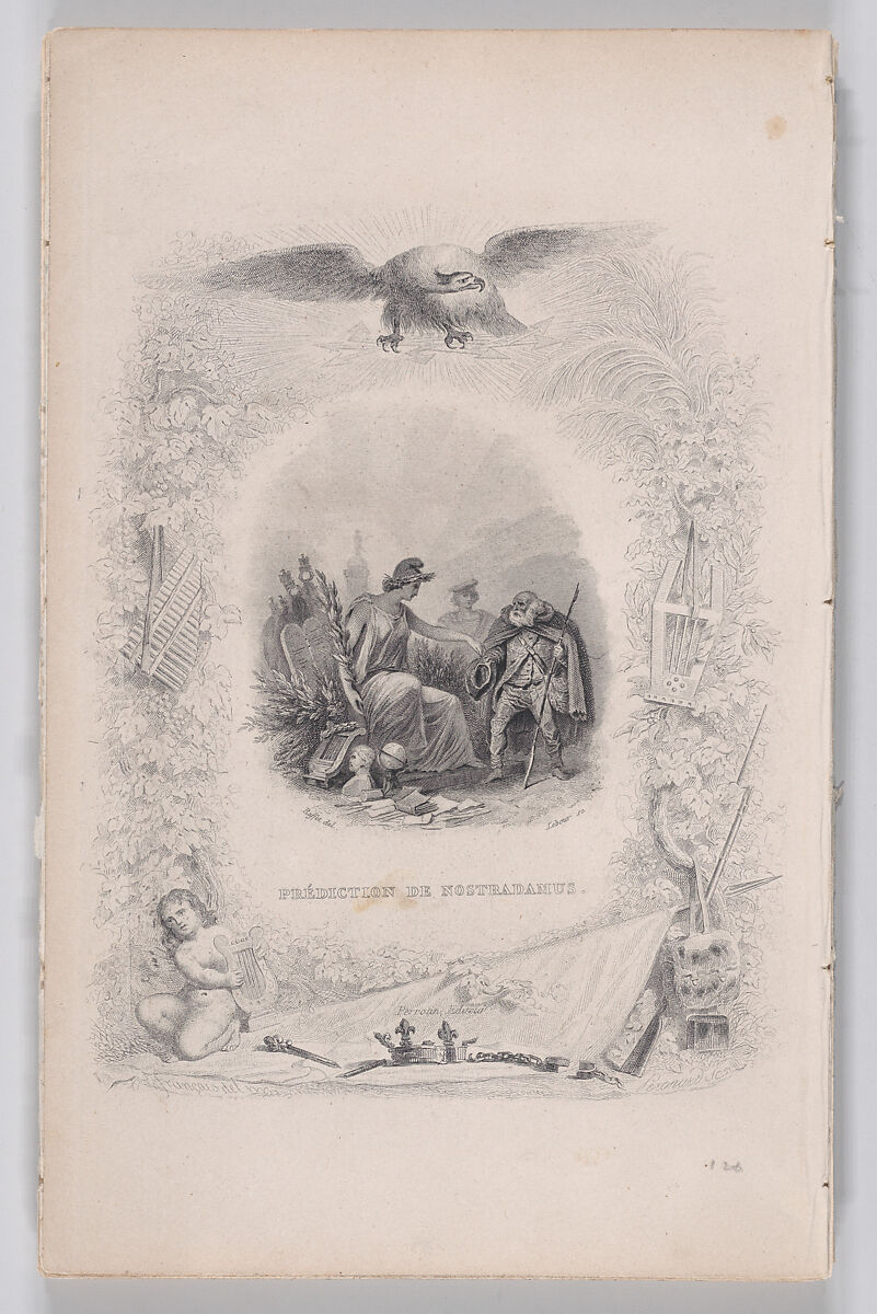 Prediction of Nostradamus, from "The Songs of Béranger", Auguste Raffet (French, Paris 1804–1860 Genoa), Intaglio 