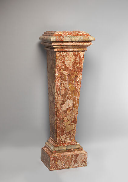 Pedestal, Colored marble, French 
