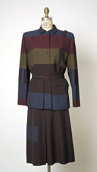 Suit, Gilbert Adrian (American, Naugatuck, Connecticut 1903–1959 Hollywood, California), wool, American 