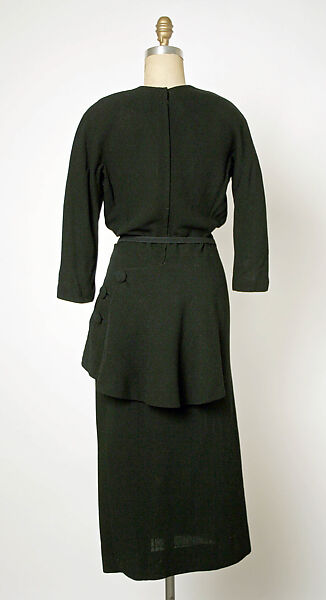 Dress, Gilbert Adrian (American, Naugatuck, Connecticut 1903–1959 Hollywood, California), wool, American