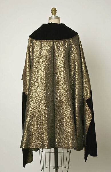Evening coat, Gilbert Adrian (American, Naugatuck, Connecticut 1903–1959 Hollywood, California), metallic thread, silk, American