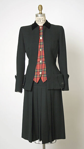 Suit, Gilbert Adrian (American, Naugatuck, Connecticut 1903–1959 Hollywood, California), wool, American 