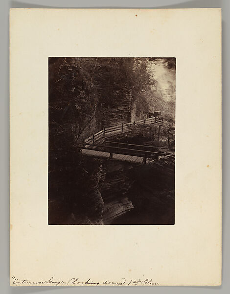 [Entrance Gorge (Looking Down) — 1st Glen], Gates Brothers (American, active 1860s–1890s), Albumen silver print 