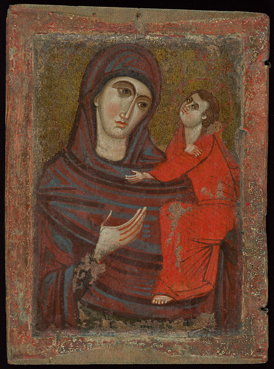 Icon of the Virgin and Child, Hodegetria variant, Byzantine or Crusader (13th century), Tempera on wood, Byzantine or Crusader 