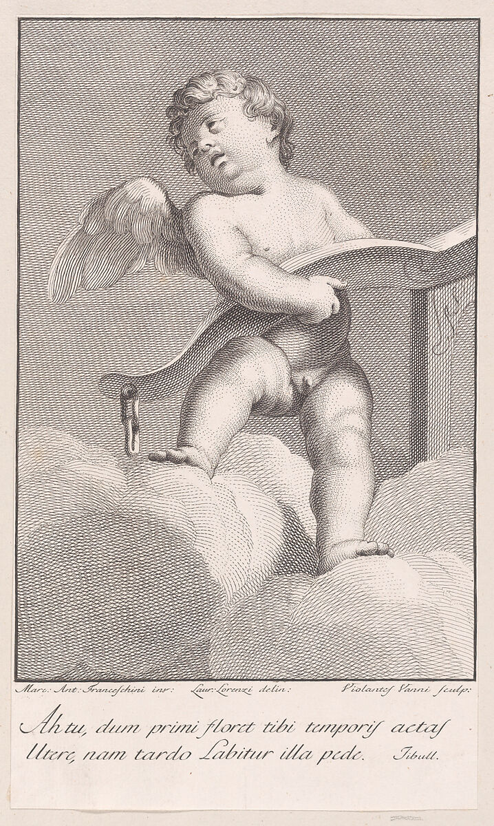 Putto with a yoke, Violante Vanni (Italian, 1732–1776), Etching and engraving 