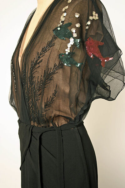 Evening dress, Gilbert Adrian (American, Naugatuck, Connecticut 1903–1959 Hollywood, California), silk, rayon, American