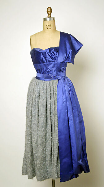 Evening dress, Gilbert Adrian (American, Naugatuck, Connecticut 1903–1959 Hollywood, California), silk, wool, American