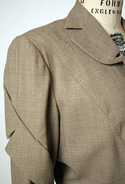 Suit, Gilbert Adrian (American, Naugatuck, Connecticut 1903–1959 Hollywood, California), wool, bone, American