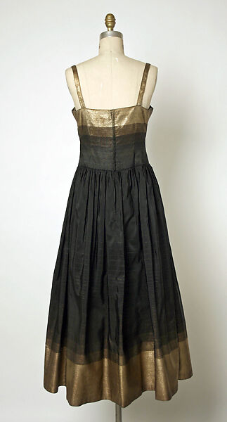 Evening ensemble, Gilbert Adrian (American, Naugatuck, Connecticut 1903–1959 Hollywood, California), silk, metallic thread, American