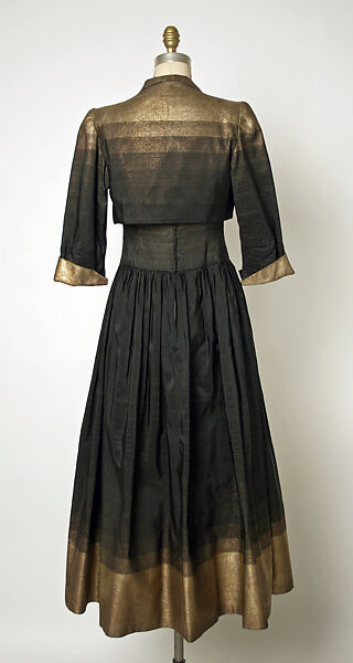 Evening ensemble, Gilbert Adrian (American, Naugatuck, Connecticut 1903–1959 Hollywood, California), silk, metallic thread, American