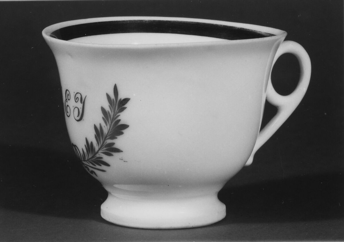 Cup and Saucer, Tucker Factory (American, 1826–1838), Porcelain, American