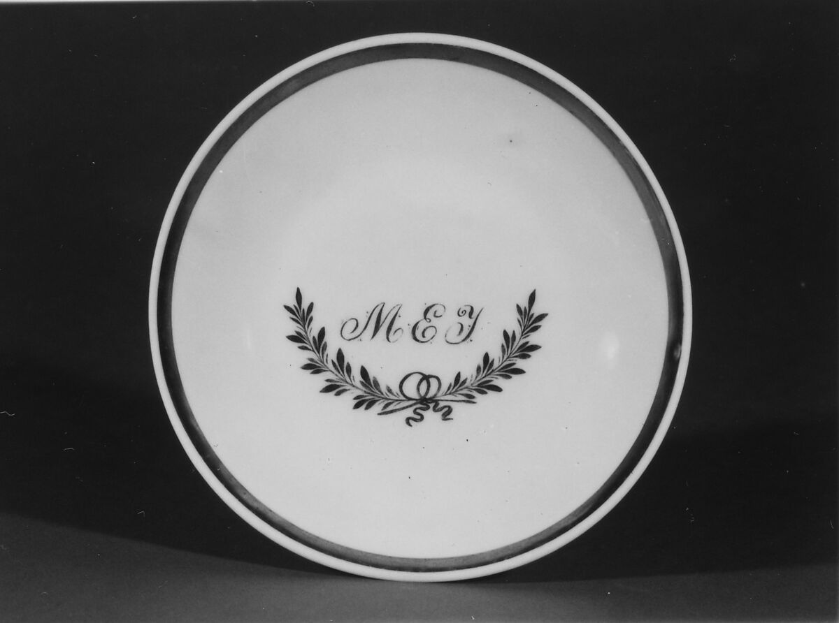 Cup and Saucer, Tucker Factory (American, 1826–1838), Porcelain, American