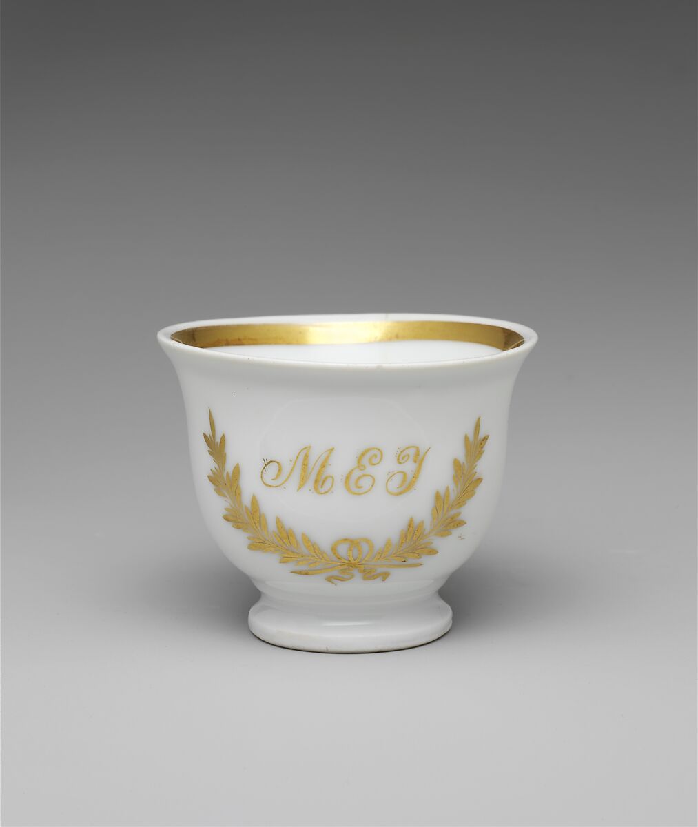 Cup and Saucer, Tucker Factory (American, 1826–1838), Porcelain, American