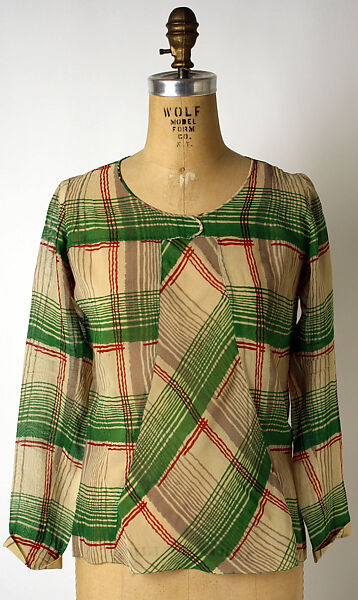 Overblouse, House of Chanel (French, founded 1910), silk, wool, French 