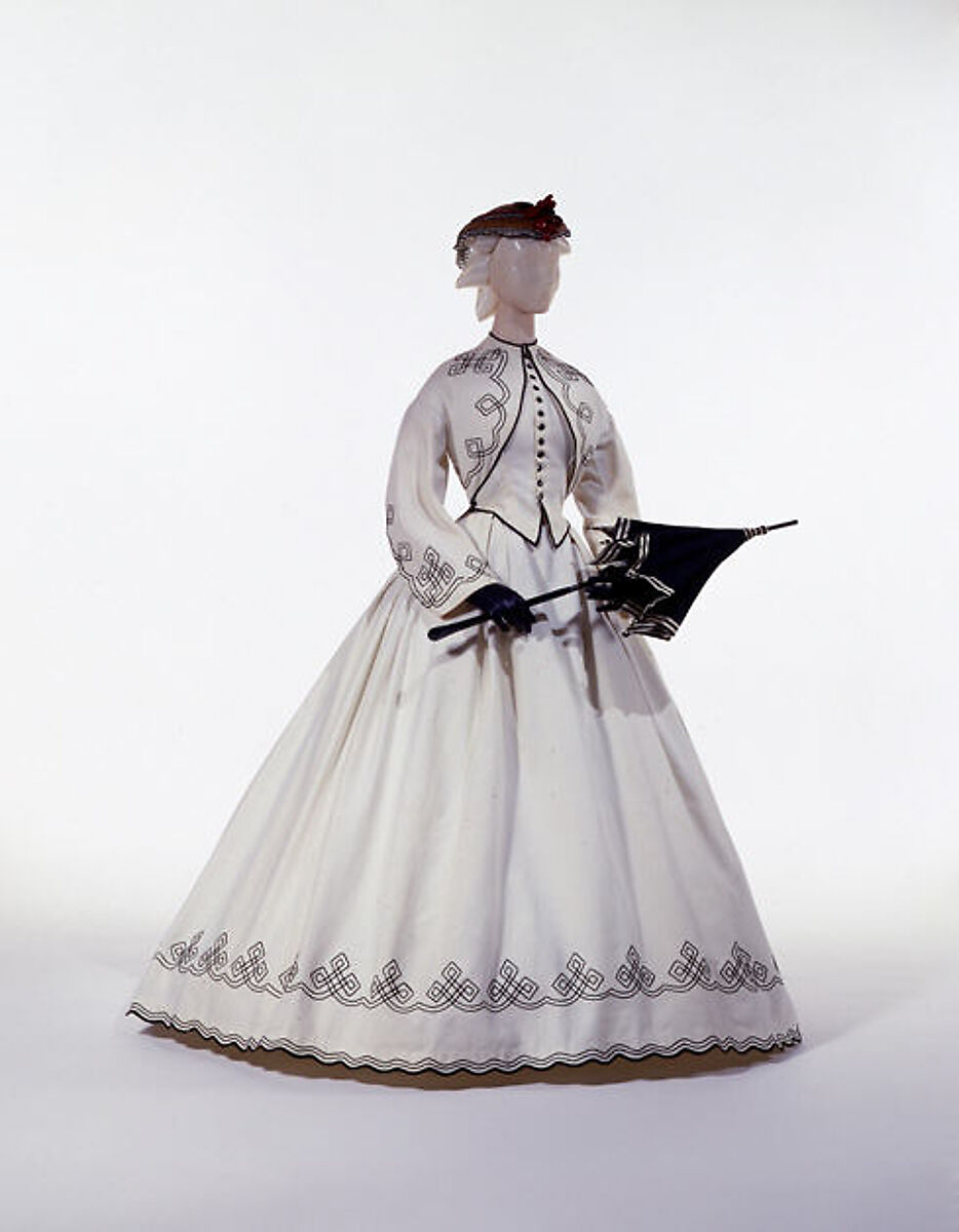 Promenade dress, cotton, American