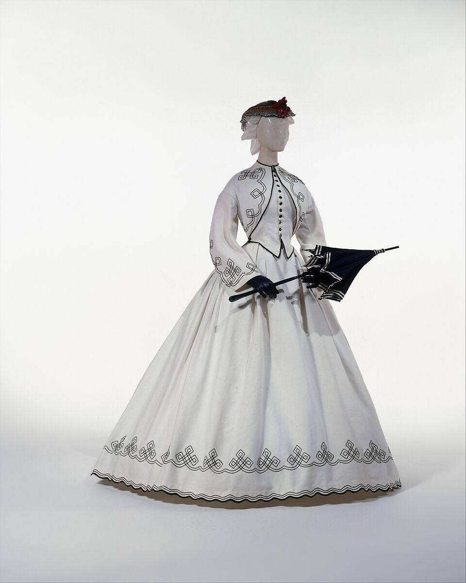 Promenade dress, cotton, American