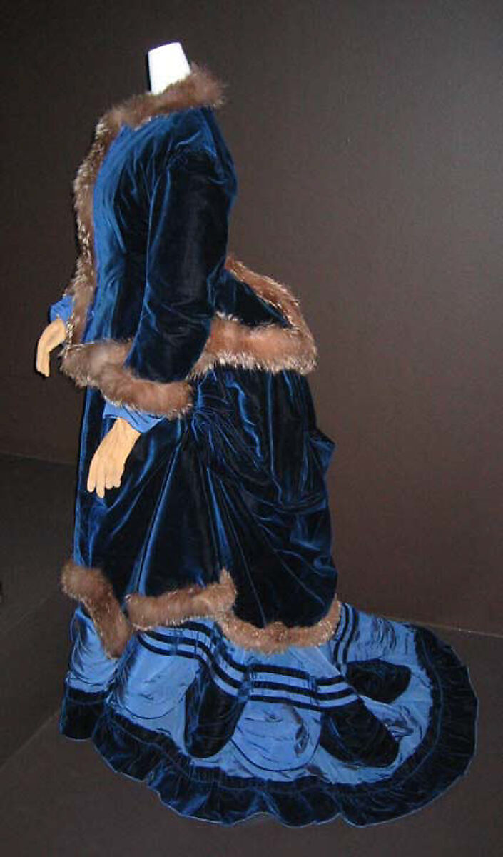 Ensemble, silk, fur, French 