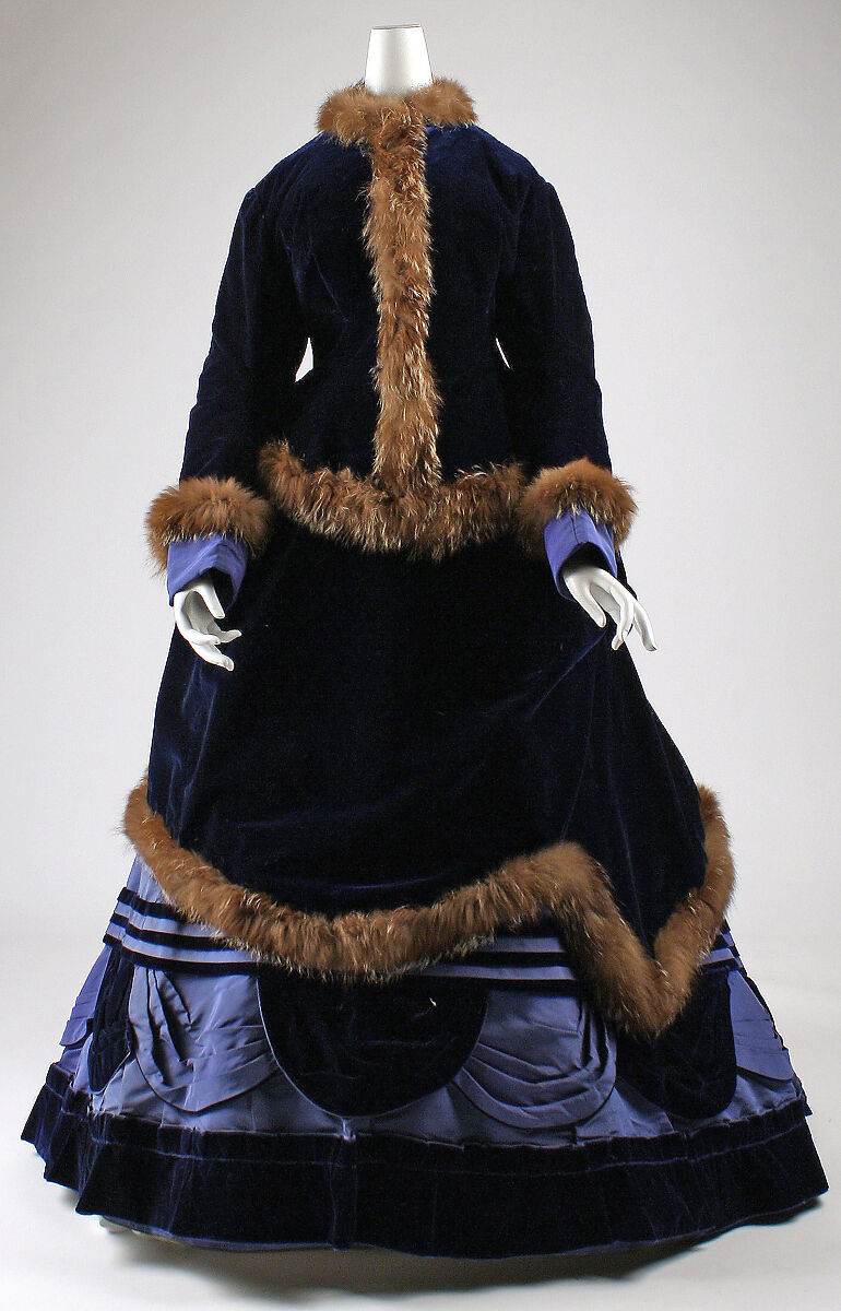 Ensemble, silk, fur, French