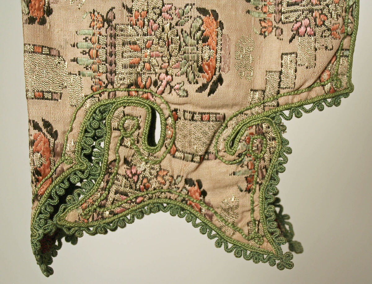 Uçetek Entari, Cotton, silk, metal wrapped thread