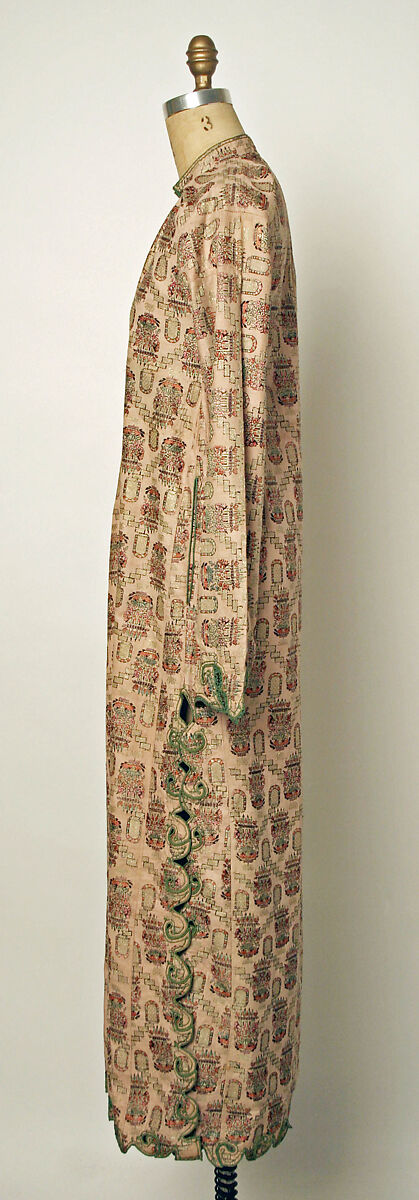 Uçetek Entari, Cotton, silk, metal wrapped thread