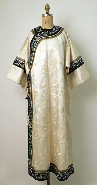 Robe, silk, metallic thread, China 