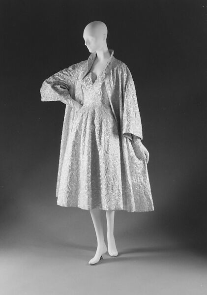 Evening coat, House of Dior (French, founded 1946), silk, French 