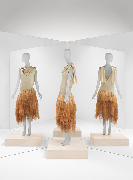 Evening dress, Louiseboulanger (French, 1923–1939), (a) silk, feathers; (b) silk, French