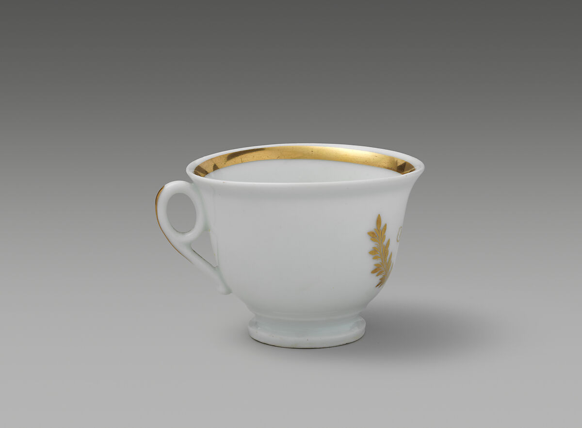 Cup and Saucer, Tucker Factory (American, 1826–1838), Porcelain, American