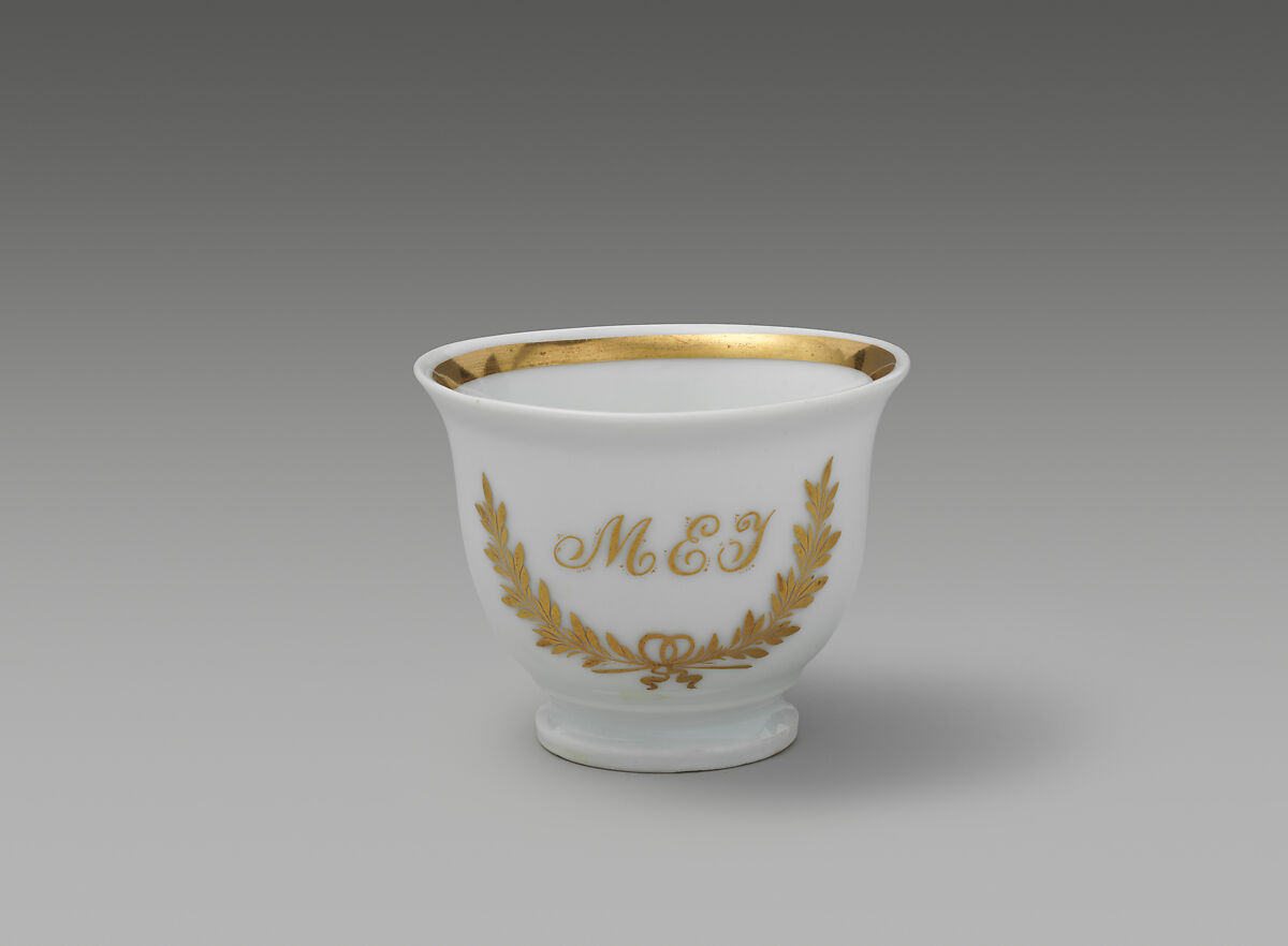 Cup and Saucer, Tucker Factory (American, 1826–1838), Porcelain, American