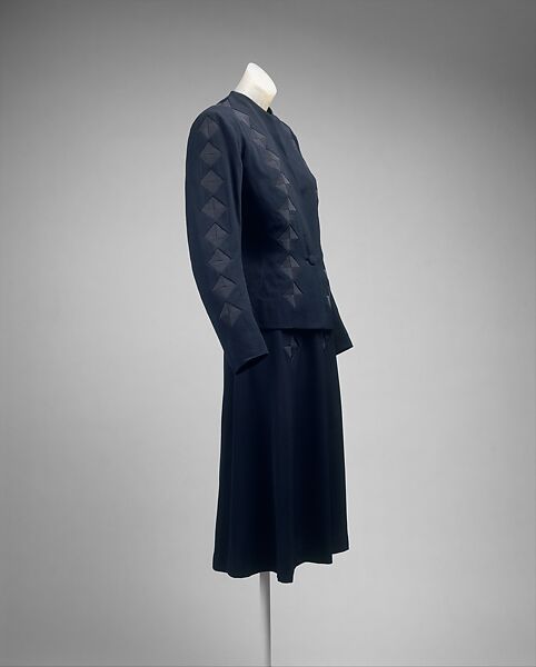 Suit, House of Patou (French, founded 1914), silk, wool, French 