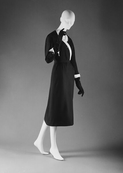 Dress, House of Dior (French, founded 1946), wool, cotton, French 