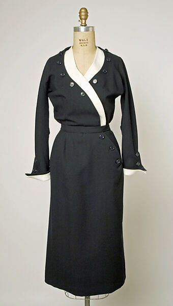 Dress, House of Dior (French, founded 1946), wool, cotton, French