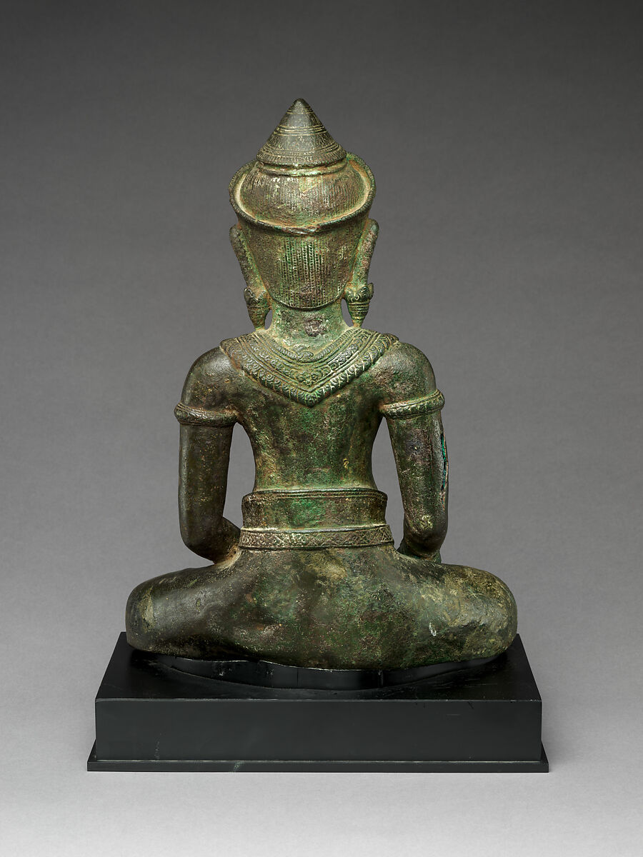 Crowned Buddha, Copper alloy, Thailand (Lopburi)