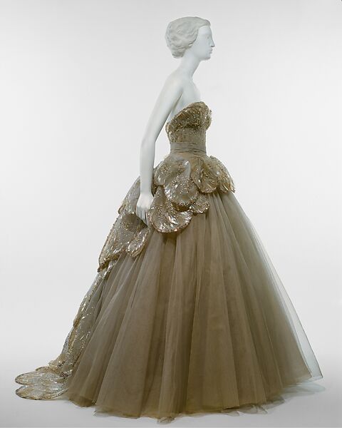 "Venus", House of Dior (French, founded 1947), silk, sequins, rhinestones, simulated pearls, French 