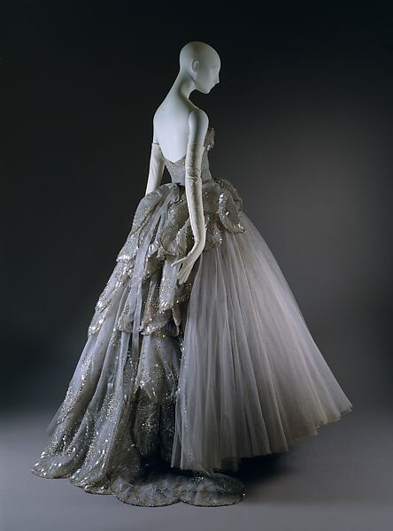 "Venus", House of Dior (French, founded 1946), silk, sequins, rhinestones, simulated pearls, French