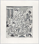 Monument to a Standing New Yorker, Tony Fitzpatrick (American, born 1958), Etching and aquatint 