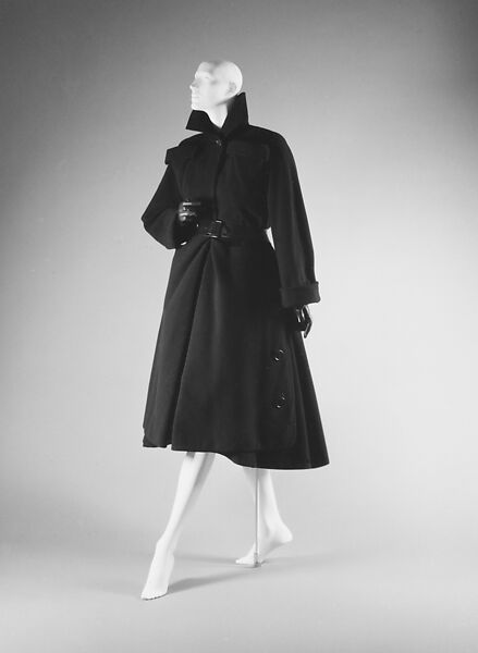 Coat, House of Dior (French, founded 1946), (a) wool
(b) leather, French 