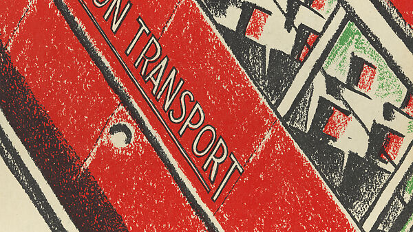 To Hire  A  Bus or Coach, Andrew Power [Sybil Andrews, 1898–1992 and Cyril Power, 1872–1951], Lithograph