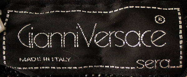 Evening dress, Gianni Versace (Italian, founded 1978), metal, cotton, silk, glass, Italian