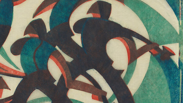 Sledgehammers, Sybil Andrews (Canadian (born England), Bury St. Edmunds, Suffolk 1898–1992 Victoria, British Columbia), Color linocut on Japanese paper