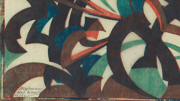 Sledgehammers, Sybil Andrews (Canadian (born England), Bury St. Edmunds, Suffolk 1898–1992 Victoria, British Columbia), Color linocut on Japanese paper