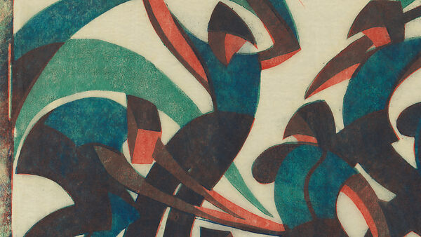 Sledgehammers, Sybil Andrews (Canadian (born England), Bury St. Edmunds, Suffolk 1898–1992 Victoria, British Columbia), Color linocut on Japanese paper