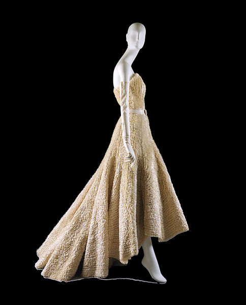 "Scarlatti", House of Dior (French, founded 1946), (a, b) cotton, silk
(c) leather, French