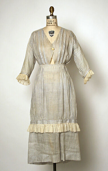 Dress, Jacques Doucet (French, Paris 1853–1929 Paris), cotton, French