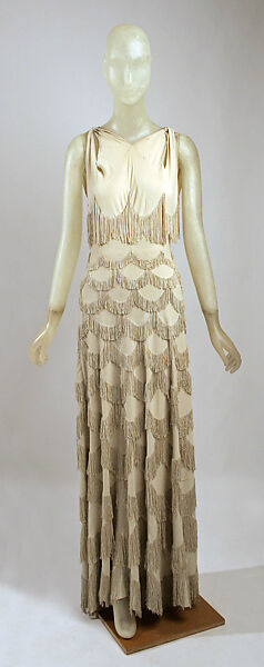 Evening dress, House of Vionnet (French, active 1912–14; 1918–39), rayon, French