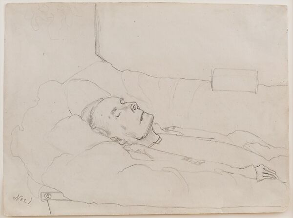 Death of Mother Bloor, Alice Neel (American, Merion Square, Pennsylvania 1900–1984 New York), Graphite on paper 